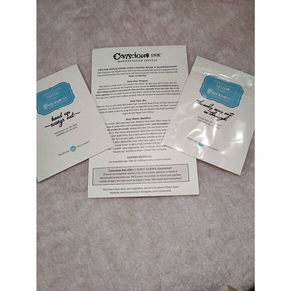 Conscious Ink Manifestation Temporary Tattoos (2) - Picture 2 of 3